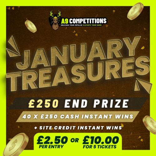 JANUARY TREASURES WITH 40 X £250 INSTANT WINS